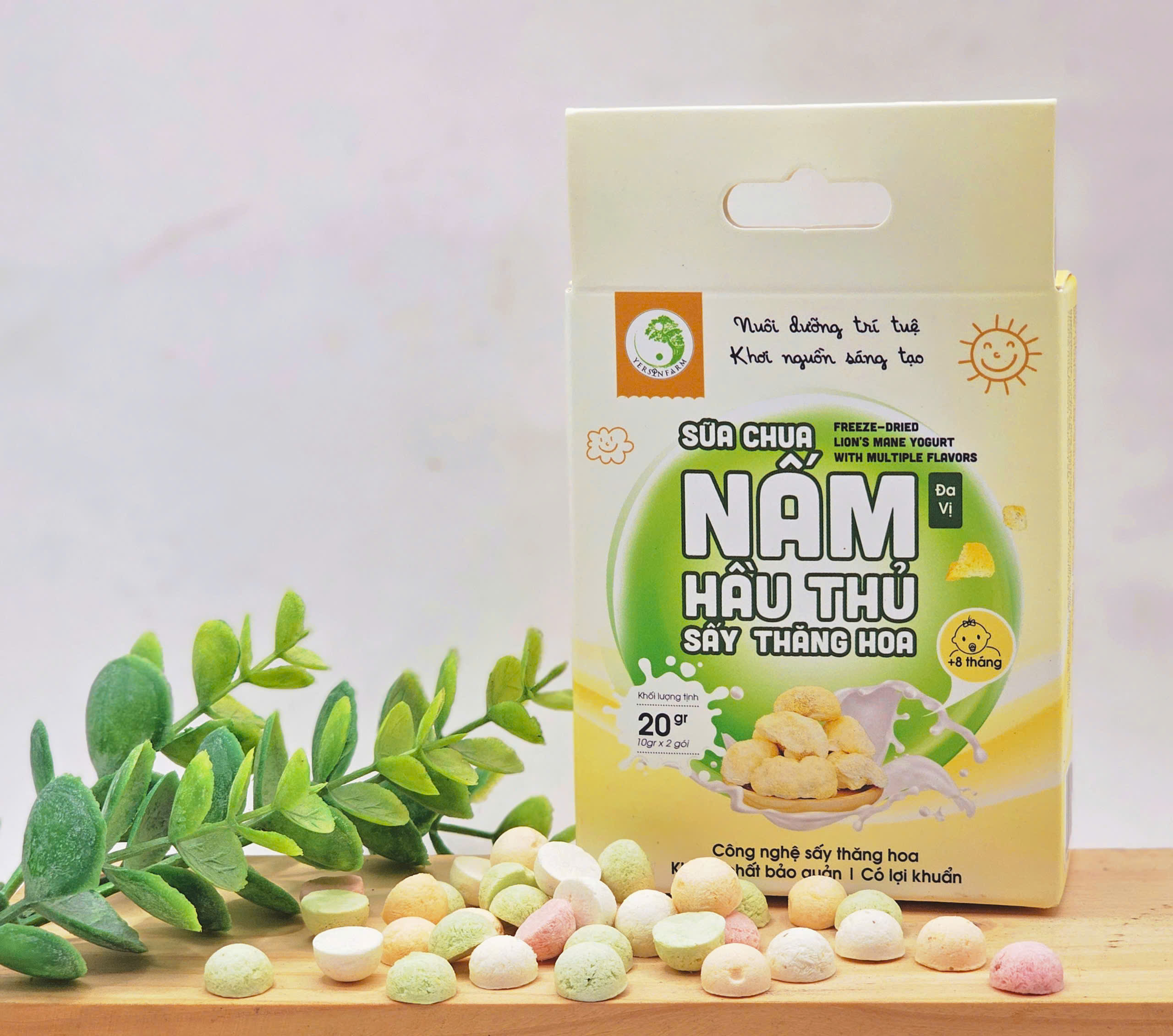 Sữa chua nấm hầu thụ sấy thăng hoa